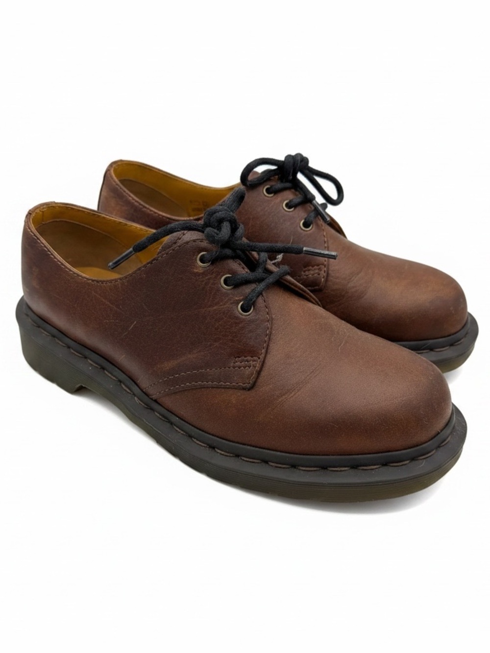 Dr. Martens Brown Leather 3-Eye Derby Oxford Shoes 7